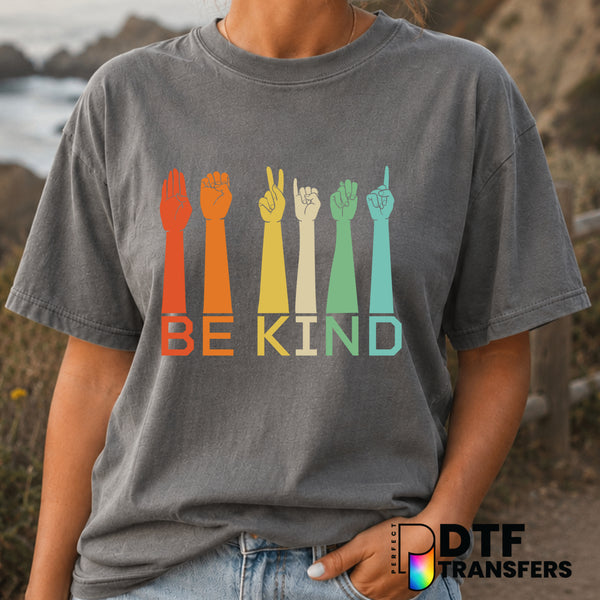 BE KIND – Anti-Bullying DTF Transfer (view 1 of 2) – by Perfect DTF Transfers – Premade DTF Transfers – Anti-Bullying, Kin...
