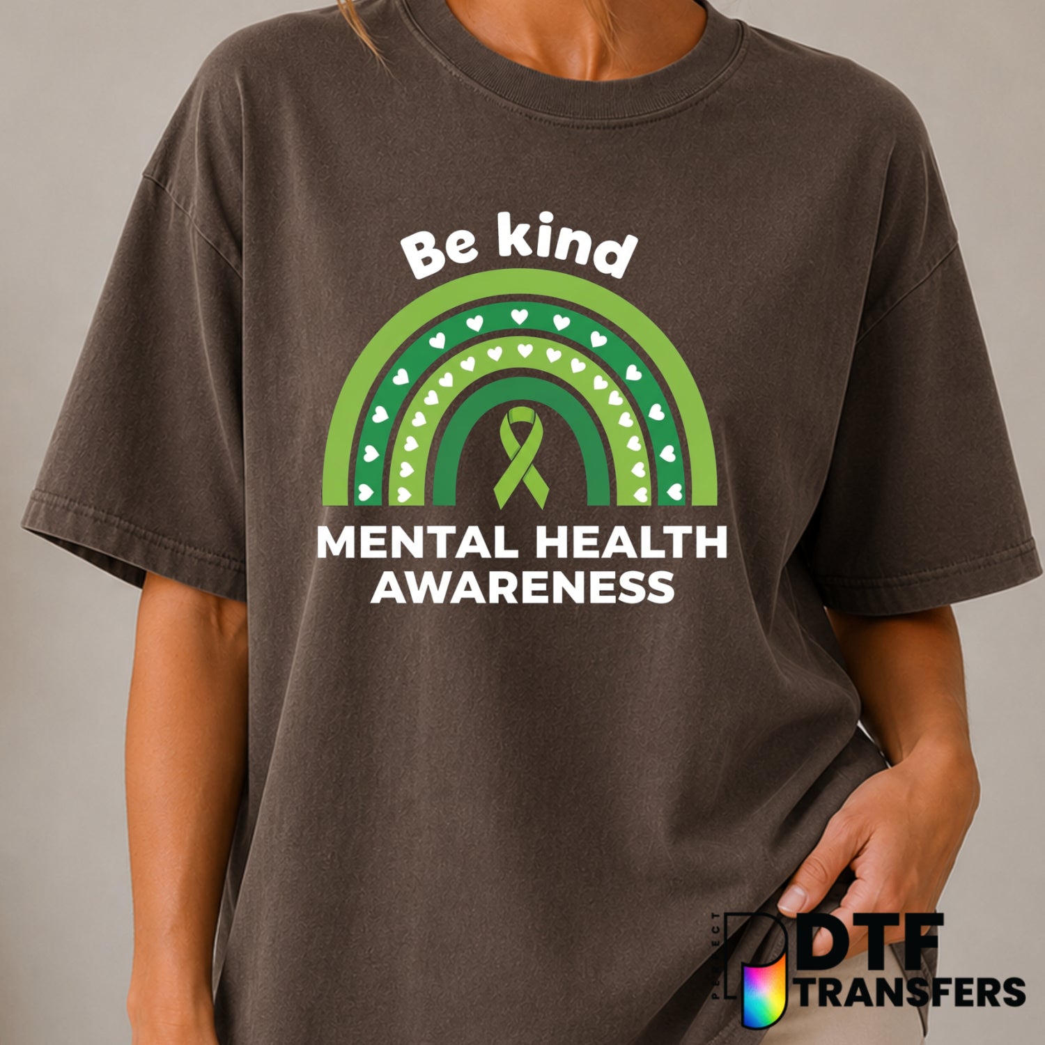 Be Kind – Mental Health Awareness DTF Transfer (view 1 of 2) – by Perfect DTF Transfers – Premade DTF Transfers – Mental H...