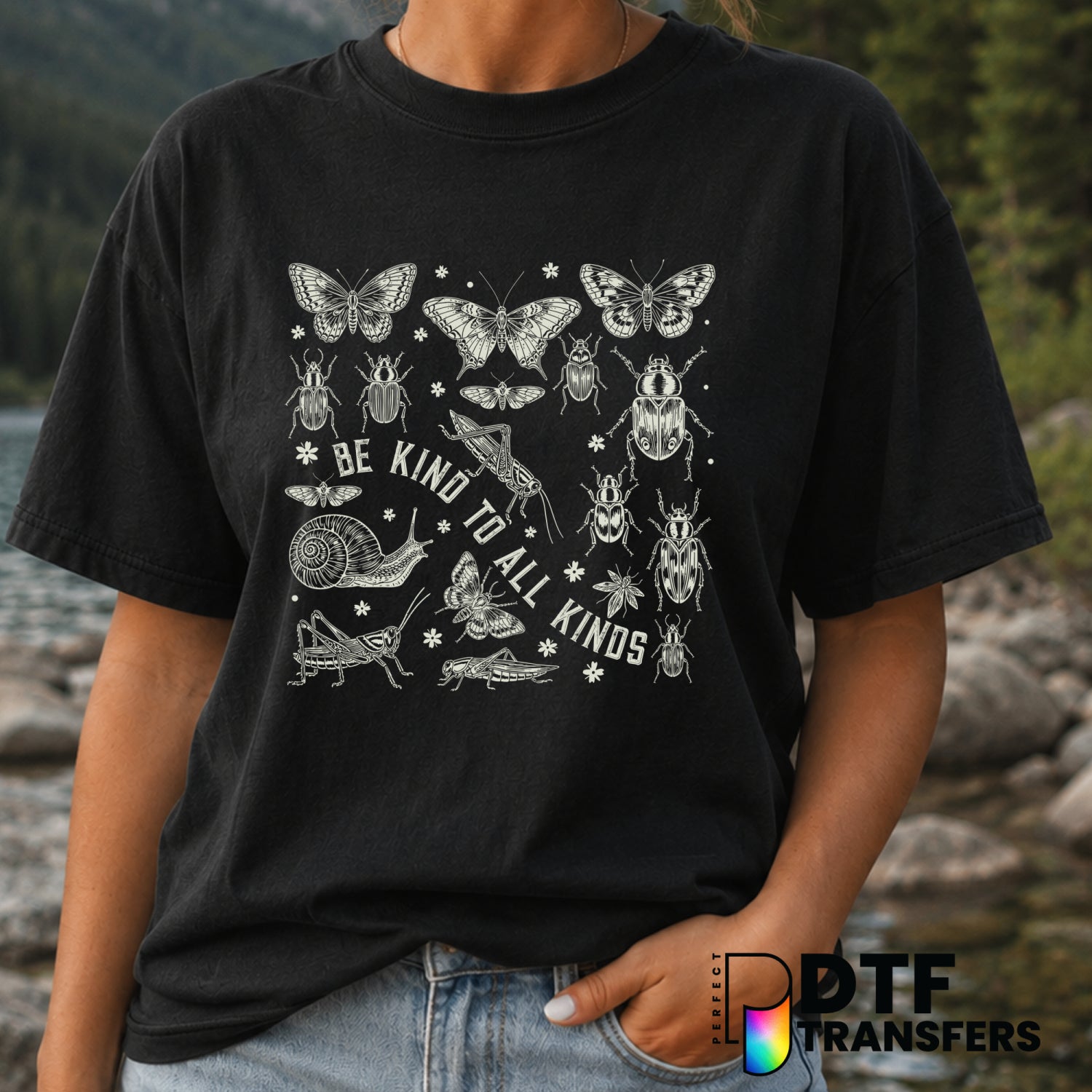 Be Kind To All Things Bugs – Anti-Bullying DTF Transfer (view 1 of 2) – by Perfect DTF Transfers – Premade DTF Transfers –...