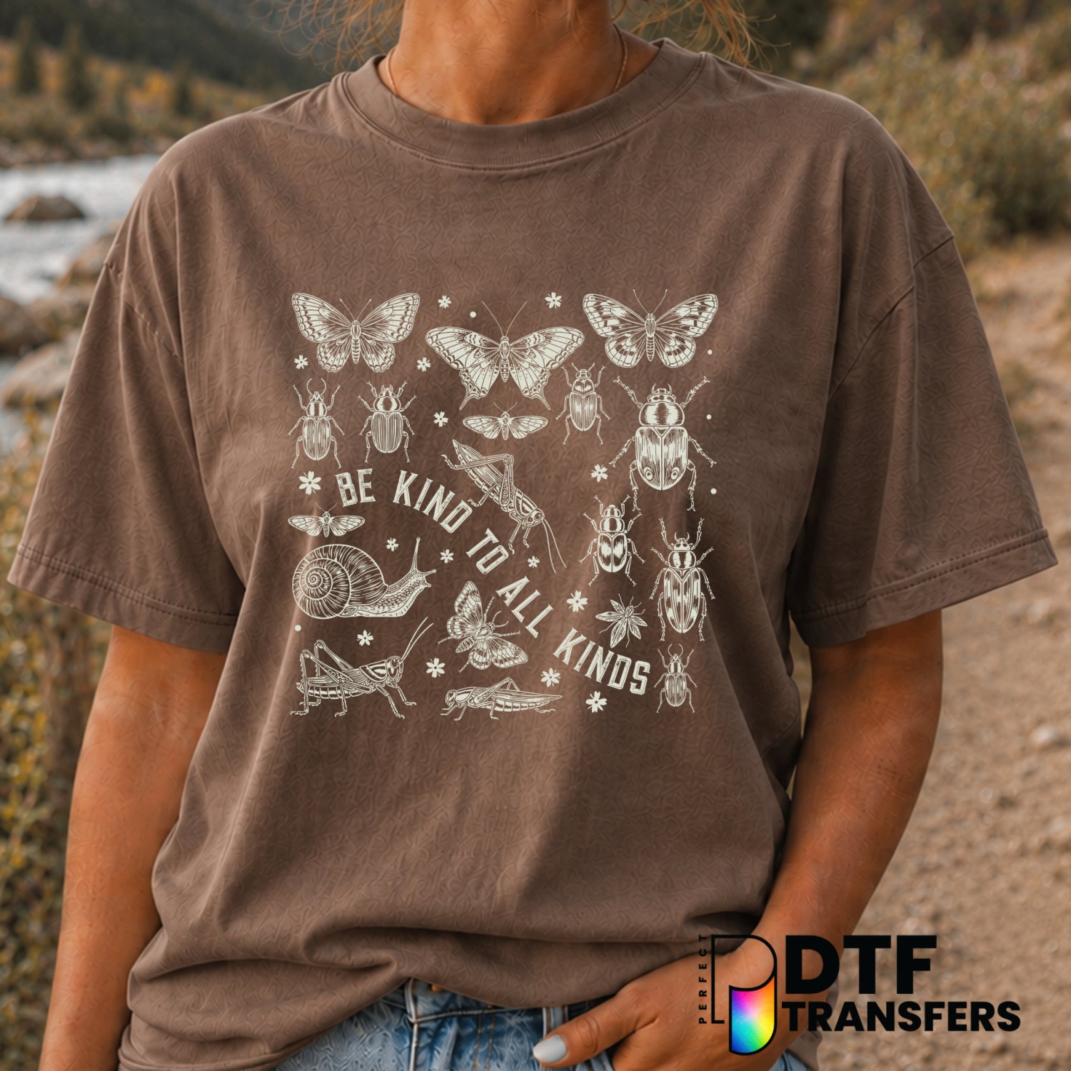 Be Kind To All Things Bugs – Anti-Bullying DTF Transfer (view 2 of 2) – by Perfect DTF Transfers – Premade DTF Transfers –...