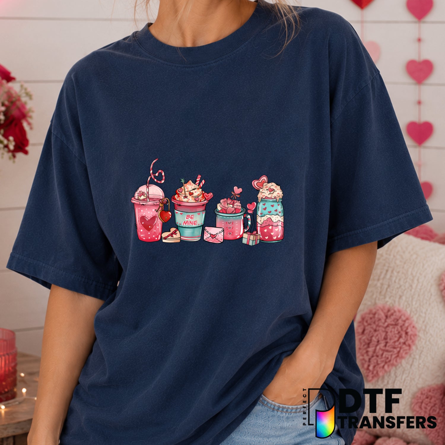 Be Mine Coffee – Valentine's Day DTF Transfer (view 1 of 2) – by Perfect DTF Transfers – Premade DTF Transfers – Valentine...