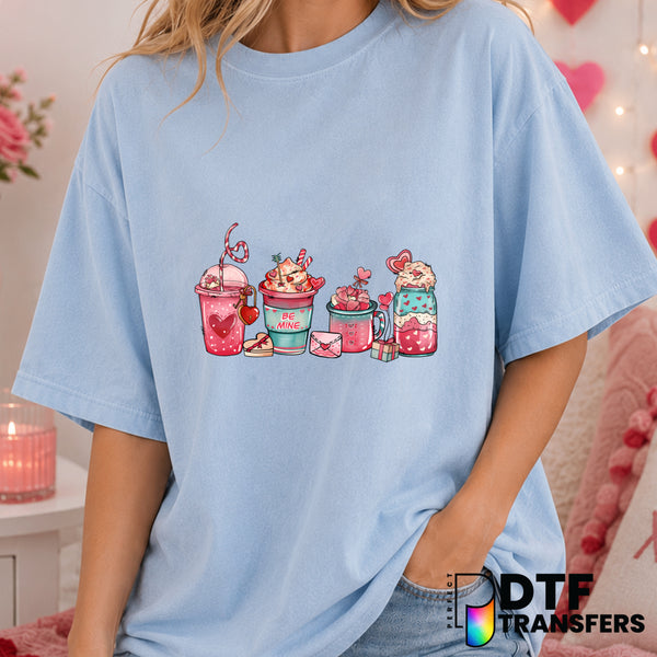 Be Mine Coffee – Valentine's Day DTF Transfer (view 2 of 2) – by Perfect DTF Transfers – Premade DTF Transfers – Valentine...
