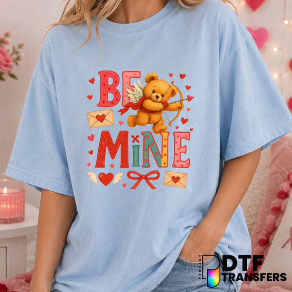 Be Mine Valentine's Day – DTF Transfer (view 2 of 2) – by Perfect DTF Transfers – Premade DTF Transfers – Valentine's Day,...