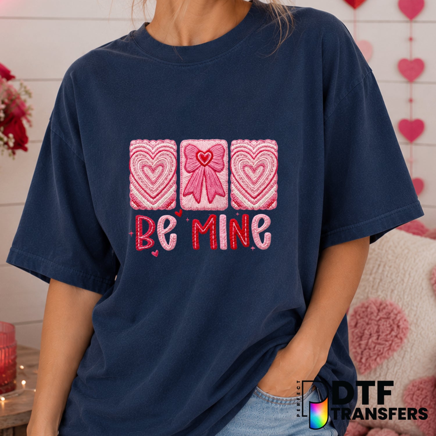 Be Mine – Valentine's Day DTF Transfer (view 2 of 2) – by Perfect DTF Transfers – Premade DTF Transfers – Valentine's Day,...