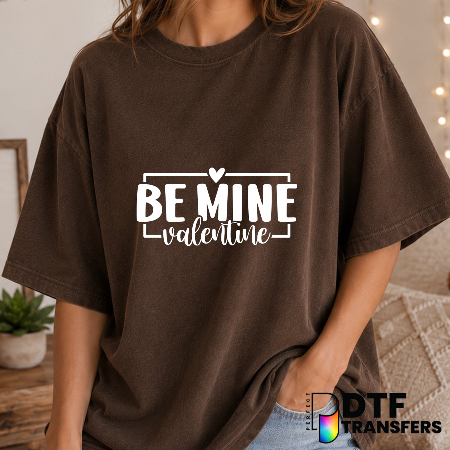 Be Mine Valentine – Valentine's Day DTF Transfer (view 1 of 2) – by Perfect DTF Transfers – Premade DTF Transfers – Valent...
