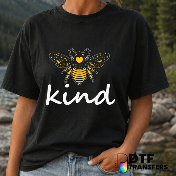 Bee Kind – Anti-Bullying DTF Transfer (view 2 of 2) – by Perfect DTF Transfers – Premade DTF Transfers – Anti-Bullying, Ki...