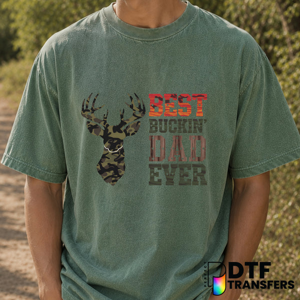 BEST BUCKING DAD EVER – Father's Day DTF Transfer (view 1 of 2) – by Perfect DTF Transfers – Premade DTF Transfers – Fathe...