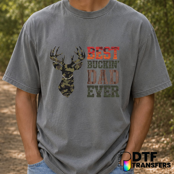 BEST BUCKING DAD EVER – Father's Day DTF Transfer (view 2 of 2) – by Perfect DTF Transfers – Premade DTF Transfers – Fathe...