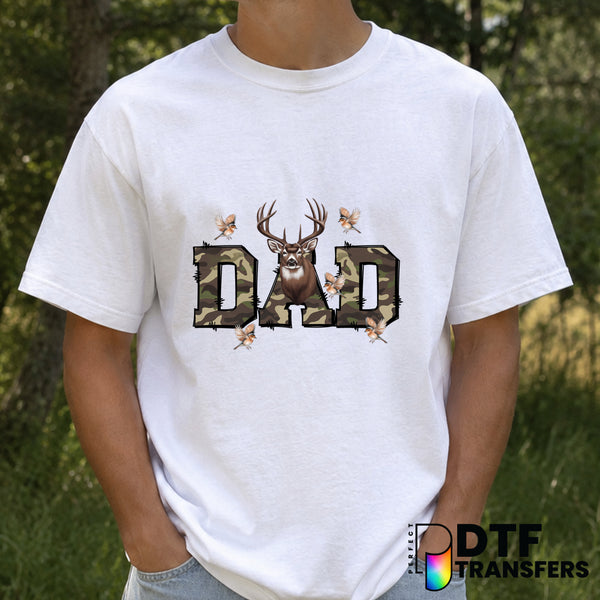 Best. Dad. Ever. Deer Camo – Father's Day DTF Transfer (view 1 of 2) – by Perfect DTF Transfers – Premade DTF Transfers –...