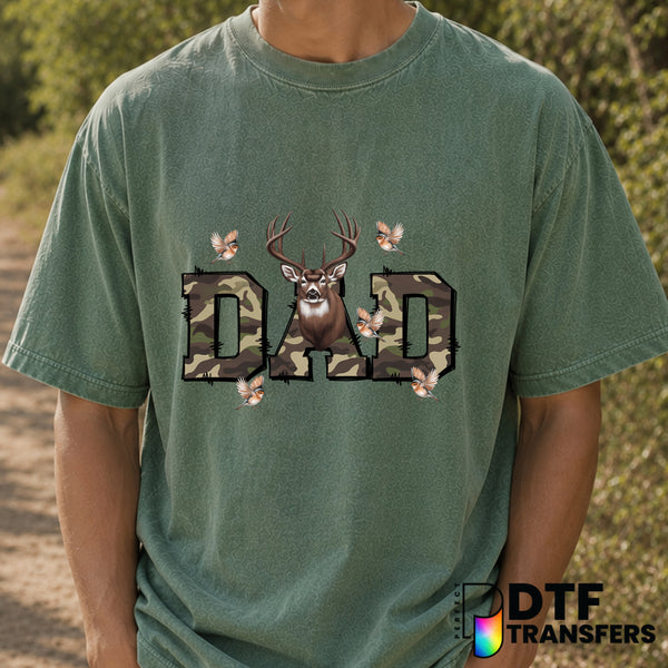 Best. Dad. Ever. Deer Camo – Father's Day DTF Transfer (view 2 of 2) – by Perfect DTF Transfers – Premade DTF Transfers –...