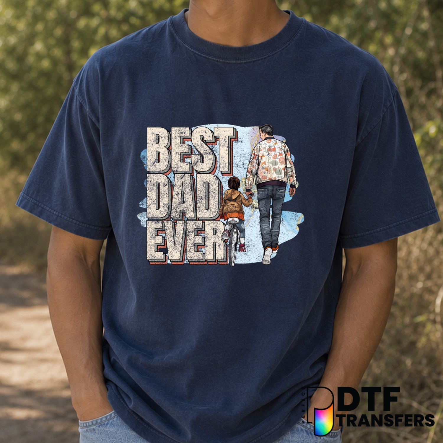 BEST DAD EVER – Father's Day DTF Transfer (view 1 of 2) – by Perfect DTF Transfers – Premade DTF Transfers – Father's Day,...