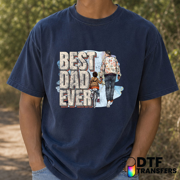BEST DAD EVER – Father's Day DTF Transfer (view 1 of 2) – by Perfect DTF Transfers – Premade DTF Transfers – Father's Day,...