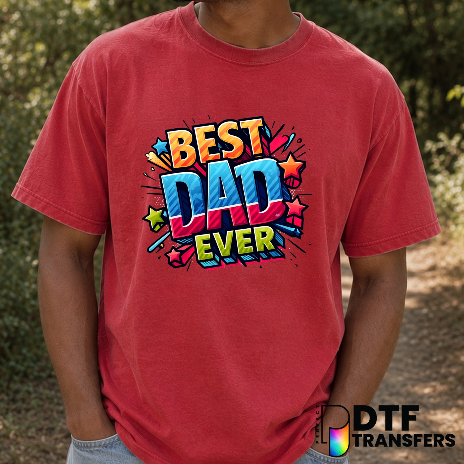 BEST DAD EVER – Father's Day DTF Transfer (view 1 of 2) – by Perfect DTF Transfers – Premade DTF Transfers – Father's Day,...