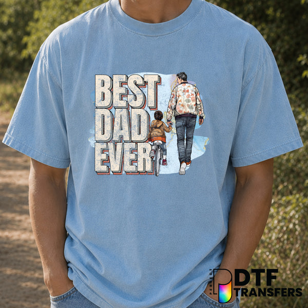 BEST DAD EVER – Father's Day DTF Transfer (view 2 of 2) – by Perfect DTF Transfers – Premade DTF Transfers – Father's Day,...