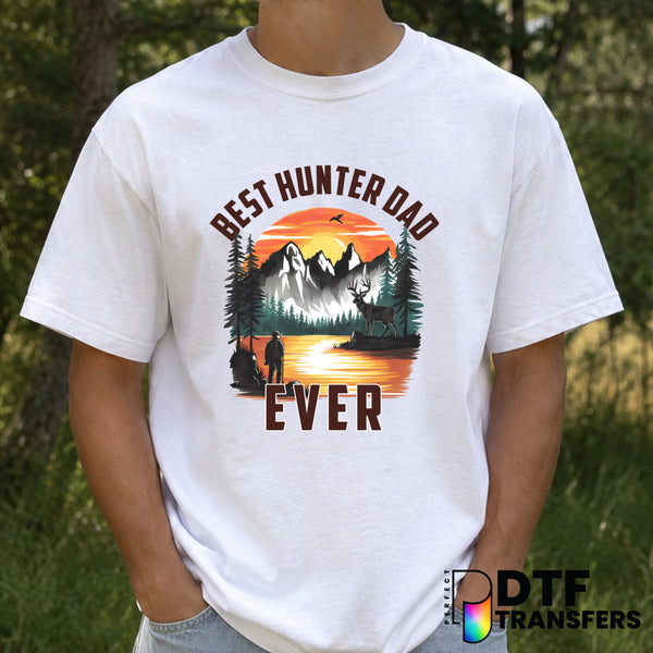 BEST HUNTER DAD EVER – Father's Day DTF Transfer (view 1 of 2) – by Perfect DTF Transfers – Premade DTF Transfers – Father...