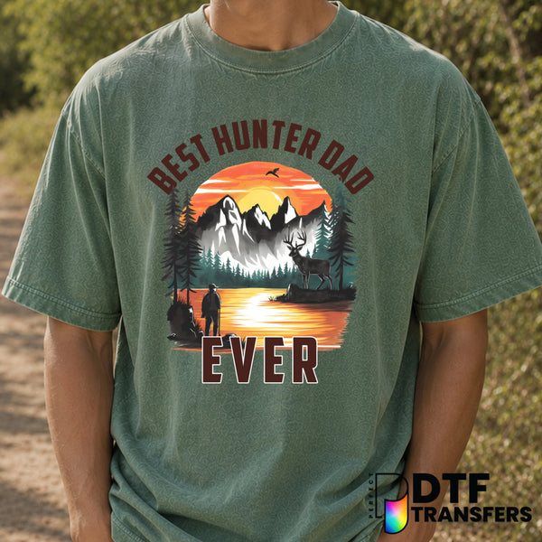 BEST HUNTER DAD EVER – Father's Day DTF Transfer (view 2 of 2) – by Perfect DTF Transfers – Premade DTF Transfers – Father...