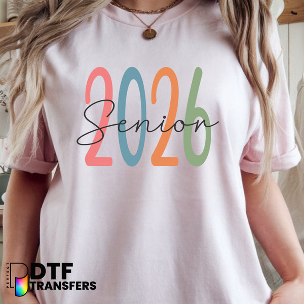 2026 Senior Pastel Colors – Teacher DTF Transfer