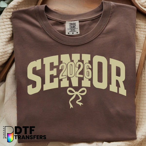 Senior 2026 Bow Gold – Teacher DTF Transfer
