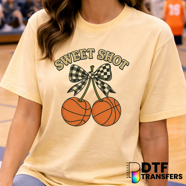Coquette Checkered Basketball – DTF Transfer