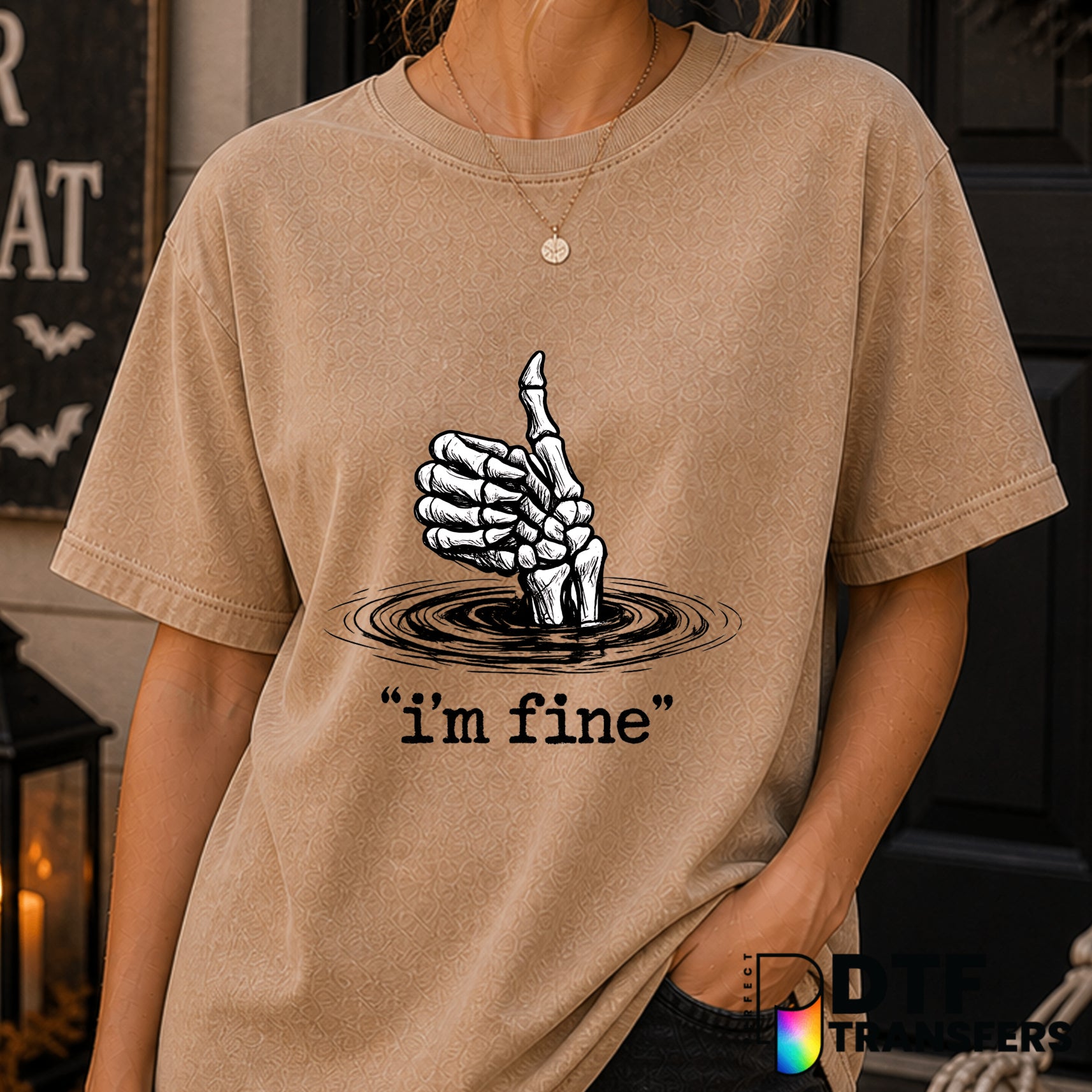 I'M FINE. – Halloween DTF Transfer