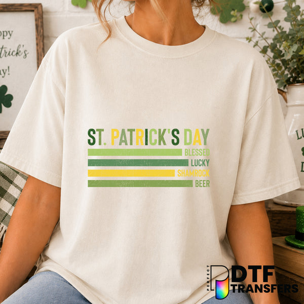 Blessed Lucky Shamrock Beer – St. Patrick's Day DTF Transfer (view 2 of 2) – by Perfect DTF Transfers – Premade DTF Transf...