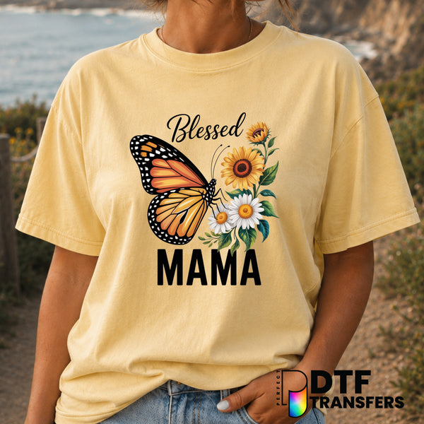 Blessed Mama – Mother's Day DTF Transfer (view 1 of 2) – by Perfect DTF Transfers – Premade DTF Transfers – Mother's Day, Mom