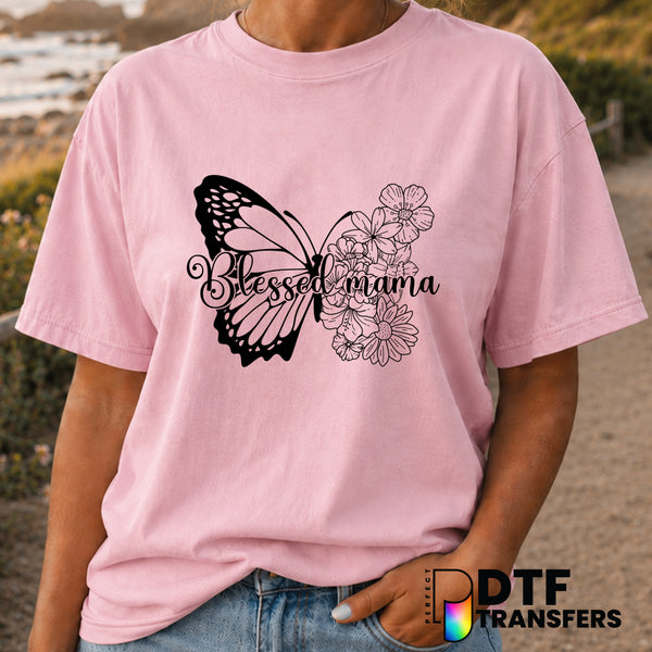Blessed Mama – Mother's Day DTF Transfer (view 1 of 2) – by Perfect DTF Transfers – Premade DTF Transfers – Mother's Day, Mom