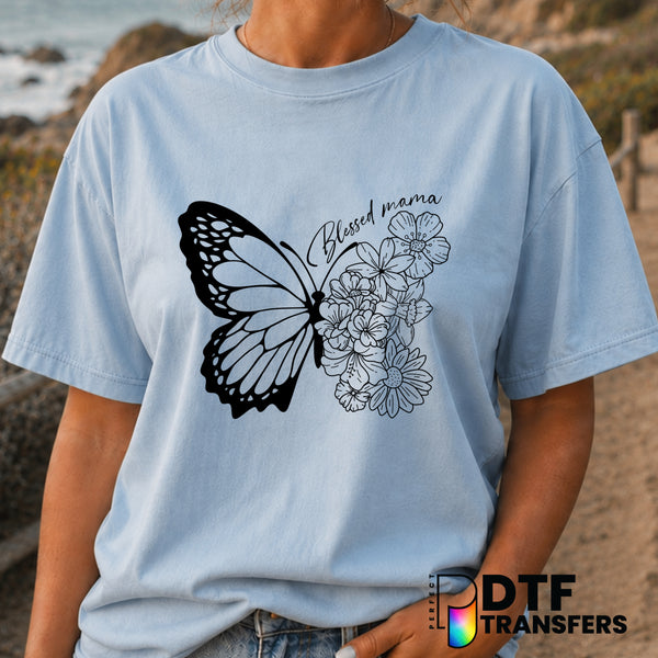 Blessed Mama – Mother's Day DTF Transfer (view 1 of 2) – by Perfect DTF Transfers – Premade DTF Transfers – Mother's Day, Mom