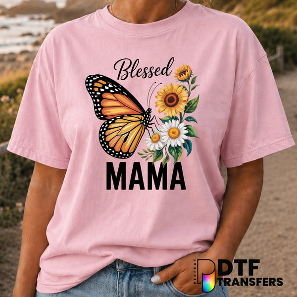 Blessed Mama – Mother's Day DTF Transfer (view 2 of 2) – by Perfect DTF Transfers – Premade DTF Transfers – Mother's Day, Mom