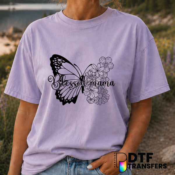 Blessed Mama – Mother's Day DTF Transfer (view 2 of 2) – by Perfect DTF Transfers – Premade DTF Transfers – Mother's Day, Mom