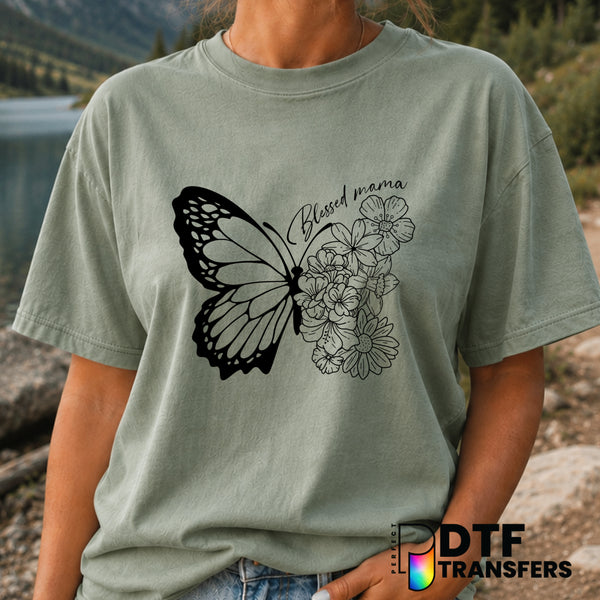 Blessed Mama – Mother's Day DTF Transfer (view 2 of 2) – by Perfect DTF Transfers – Premade DTF Transfers – Mother's Day, Mom