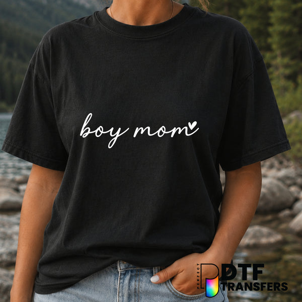 Boy Mom – Mother's Day DTF Transfer (view 1 of 2) – by Perfect DTF Transfers – Premade DTF Transfers – Mother's Day, Mom