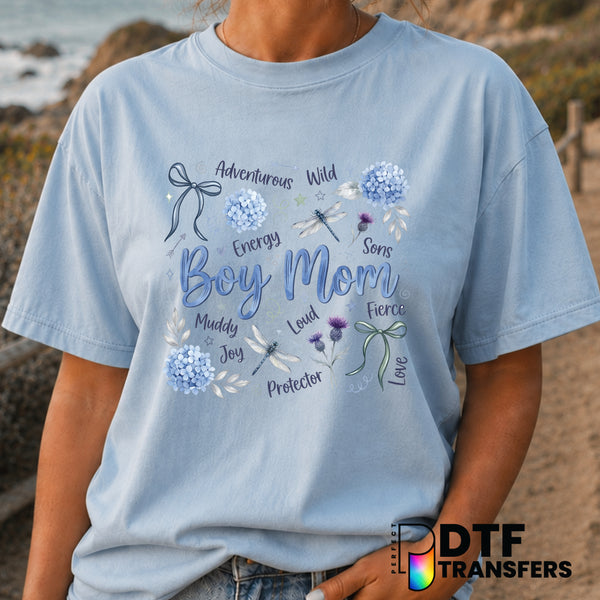 Boy Mom – Mother's Day DTF Transfer (view 1 of 2) – by Perfect DTF Transfers – Premade DTF Transfers – Mother's Day, Mom