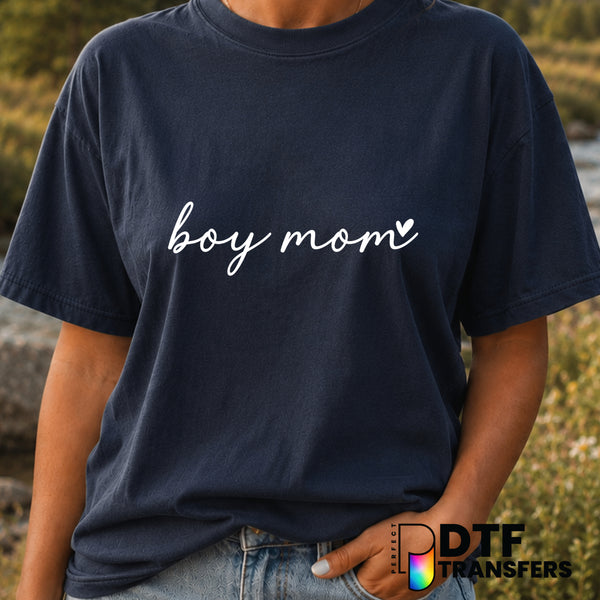 Boy Mom – Mother's Day DTF Transfer (view 2 of 2) – by Perfect DTF Transfers – Premade DTF Transfers – Mother's Day, Mom