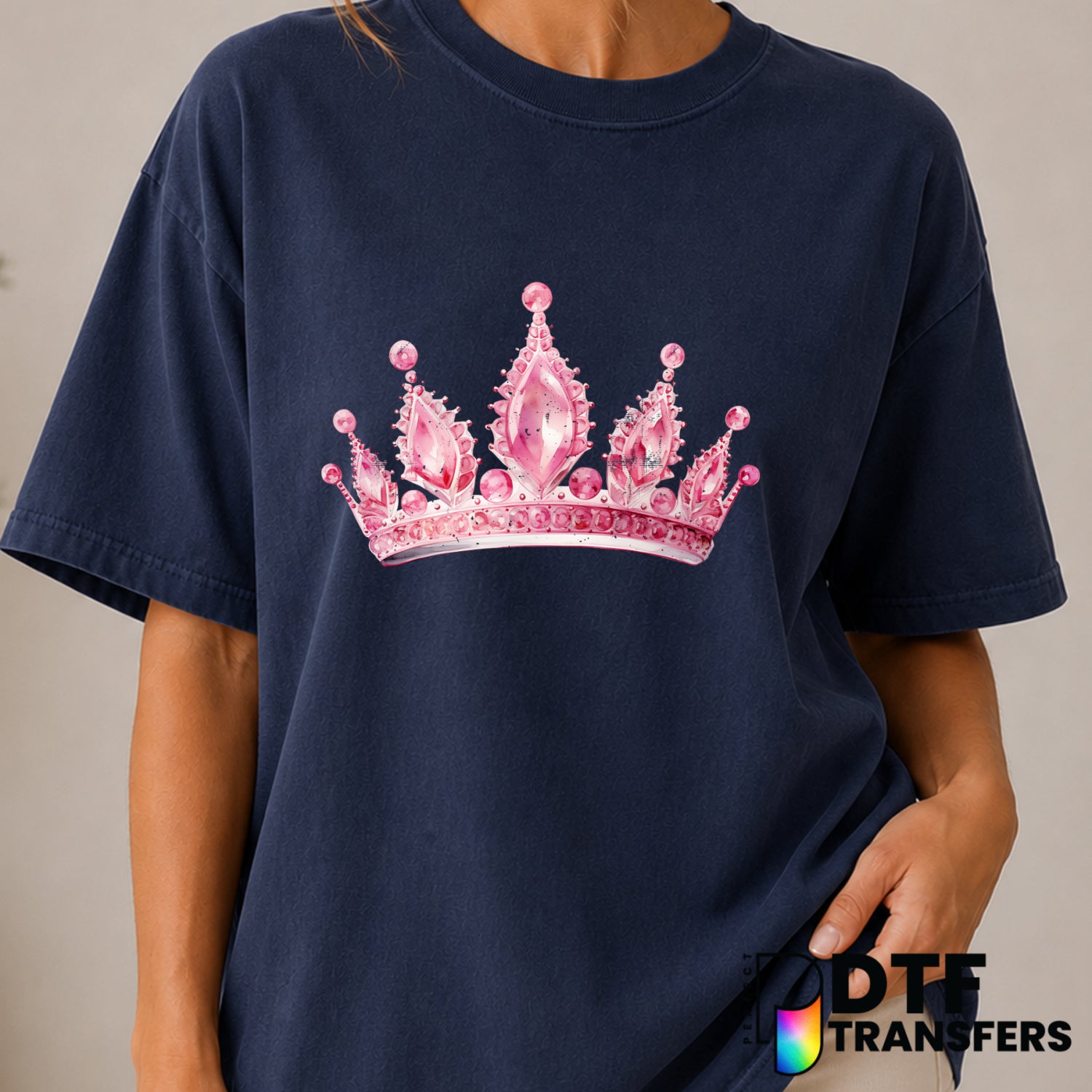 Breast Cancer Awareness Queen – Cancer Awareness DTF Transfer (view 2 of 2) – by Perfect DTF Transfers – Premade DTF Trans...