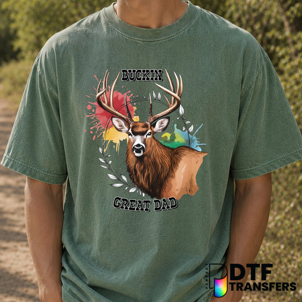 BUCKING GREAT DAD – Father's Day DTF Transfer (view 1 of 2) – by Perfect DTF Transfers – Premade DTF Transfers – Father's...