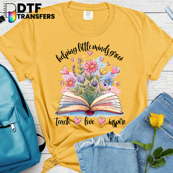 Helping Little Minds Grow – Teacher DTF Transfer