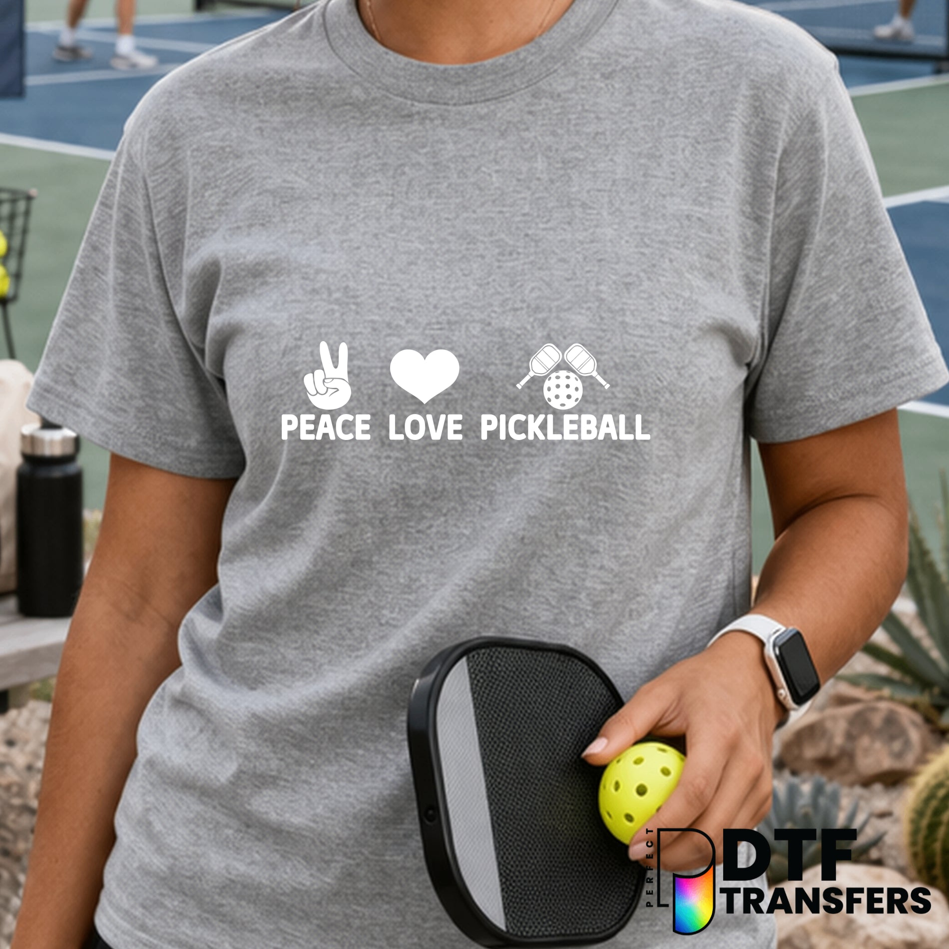 Peace Love Pickleball – Pickleball DTF Transfer