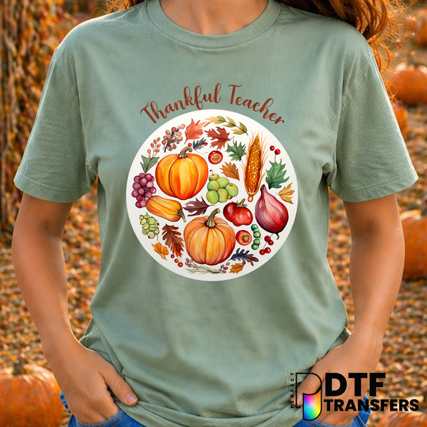 Thankful Teacher – Thanksgiving DTF Transfer