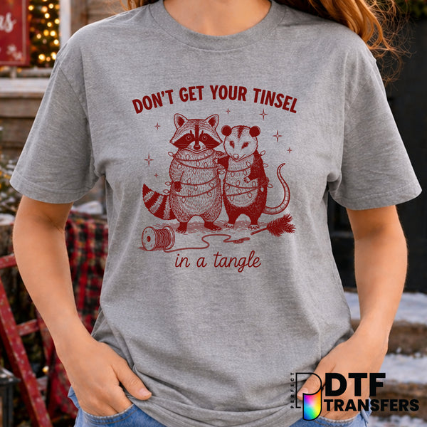 Don't Get Your Tinsel In A Tangle – Christmas DTF Transfer