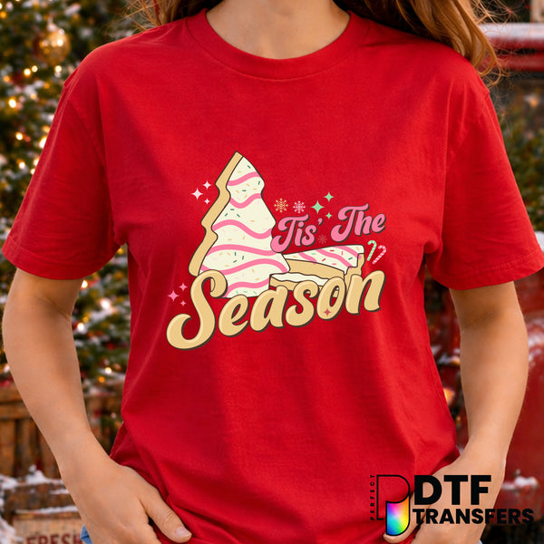 Christmas Tree Cake Tis the Season – Christmas DTF Transfer