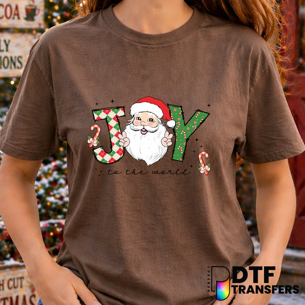 JOY To The World – Christmas DTF Transfer
