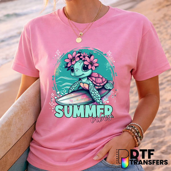 Summer Vibes – Surfing DTF Transfer
