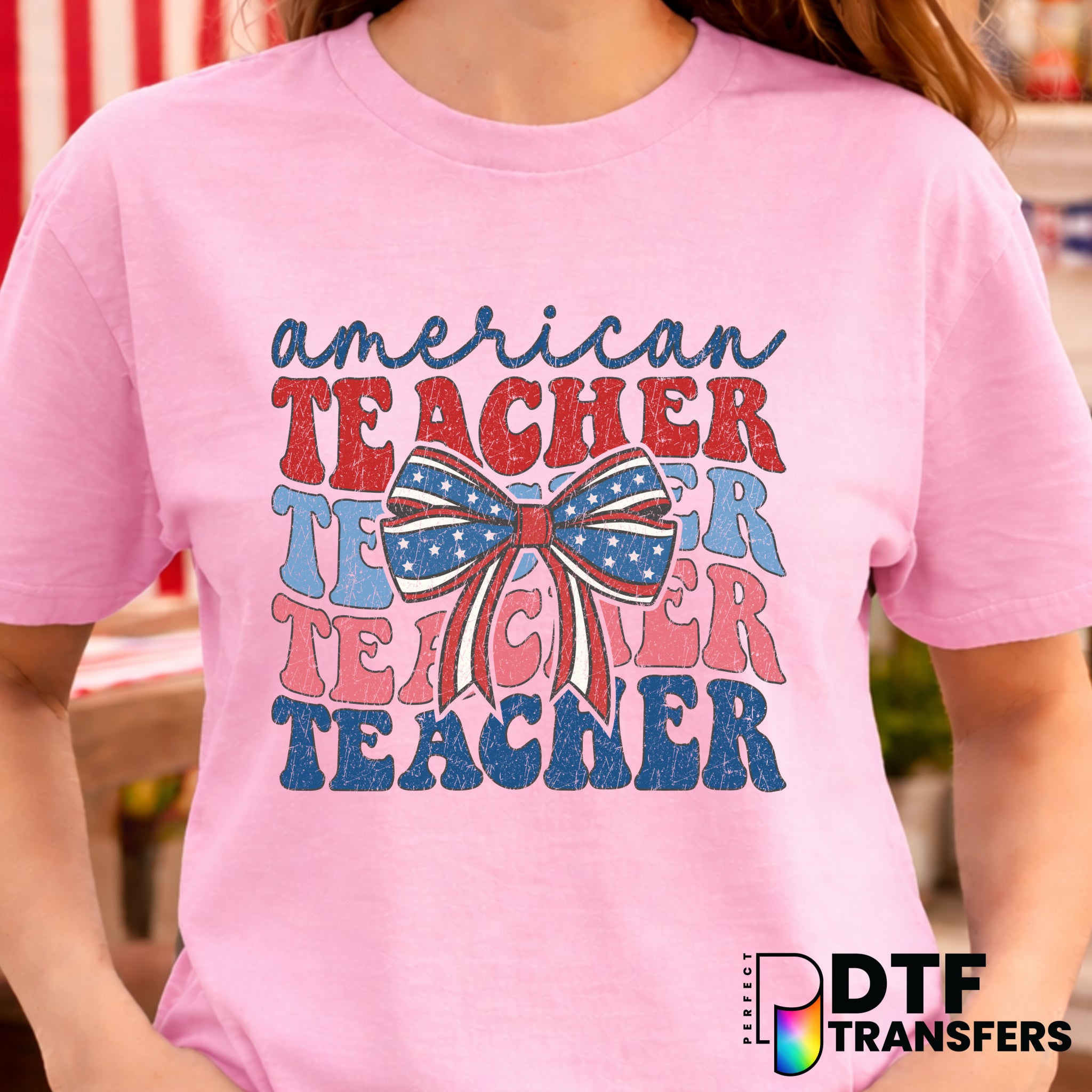 American Teacher – Fourth of July DTF Transfer