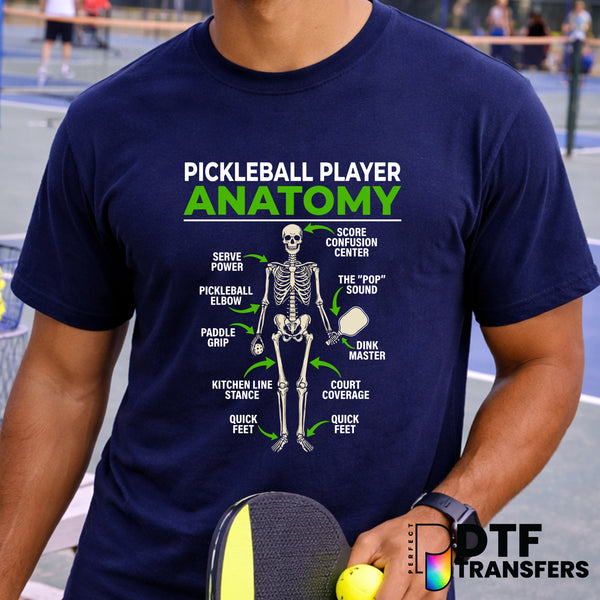 PICKLEBALL PLAYER ANATOMY – Pickleball DTF Transfer
