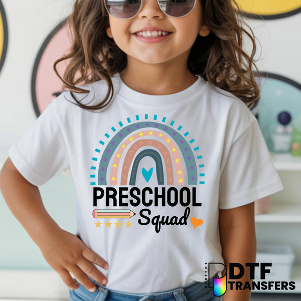 Preschool Squad Welcome Back to School Classroom Teacher DTF Transfer