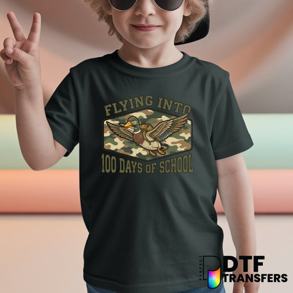 Hunting Duck Camo 100 Days of School – Teacher DTF Transfer