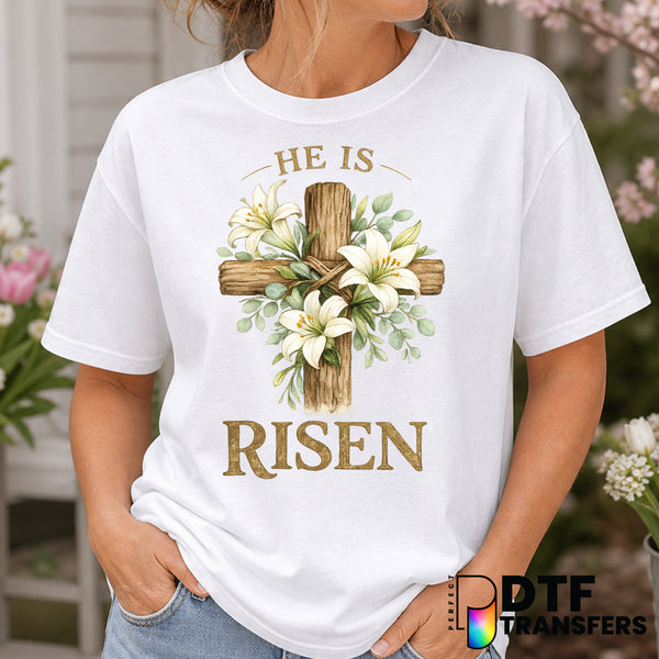 He Is Risen – Easter DTF Transfer