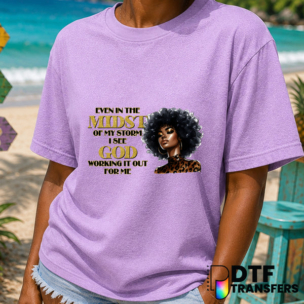 Black Queen Faith & Strength – Black History Month DTF Transfer
