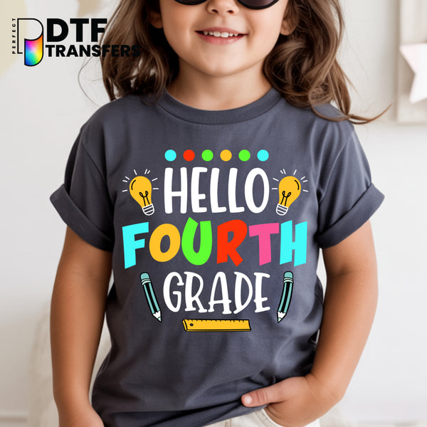 Hello Fourth Grade – Teacher DTF Transfer